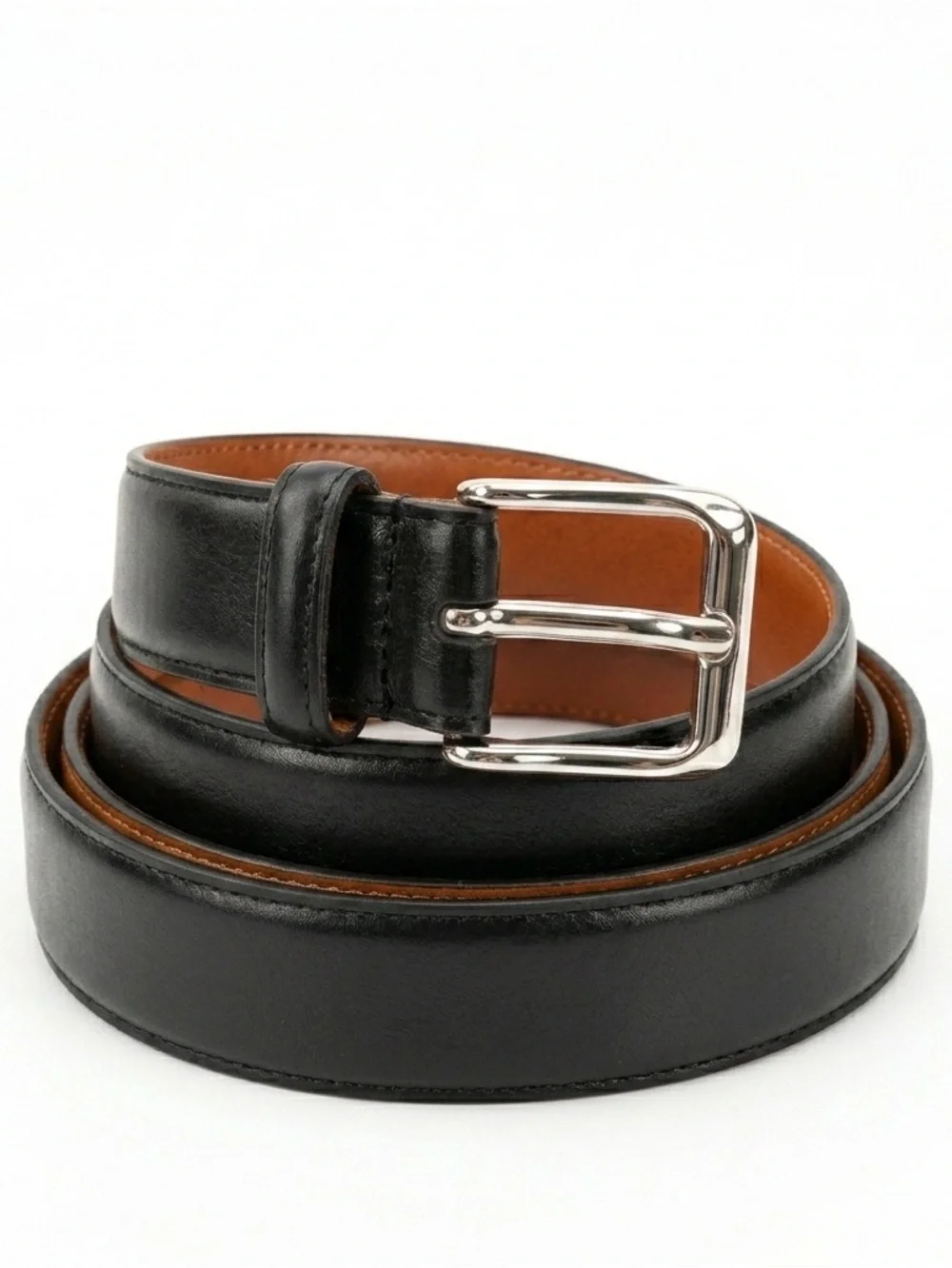 Vintage Coach USA Made 34 Black Leather Belt 5951